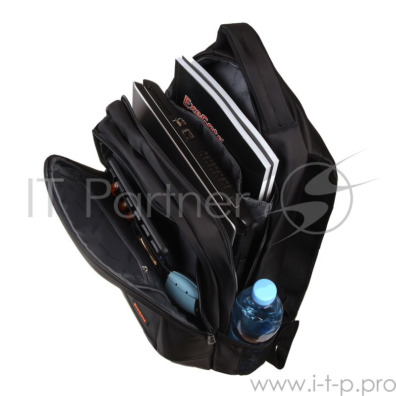 Рюкзак Exegate Office PRO B1597 Black, water resistant, черный, водоотталкивающий полиэстер, 15.6