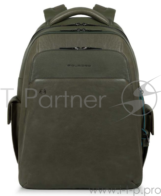 Рюкзак Piquadro Black Square CA3444B3BM/VE зеленый натур.кожа