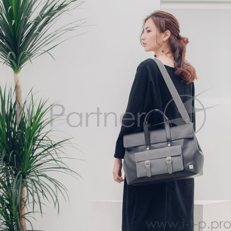 Сумка-клатч через плечо Moshi Treya Clutch. Материал эко кожа. Цвет серый.