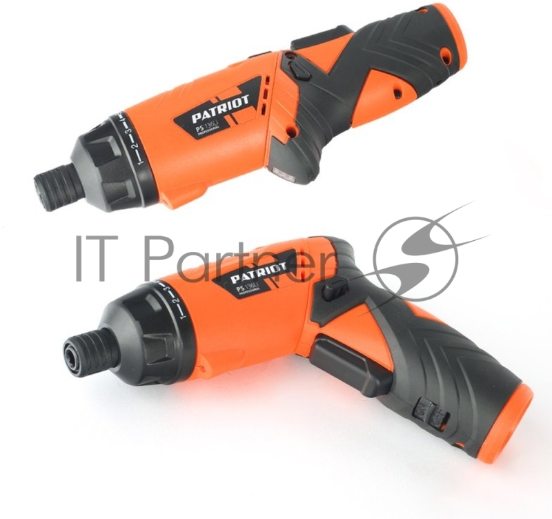 Отвертка акк. PATRIOT PS 136Li Li-Ion, 3.6 В/1,5 Ач, Реверс, 200 об/мин, 3,5 Нм, патрон: НЕХ 1/4