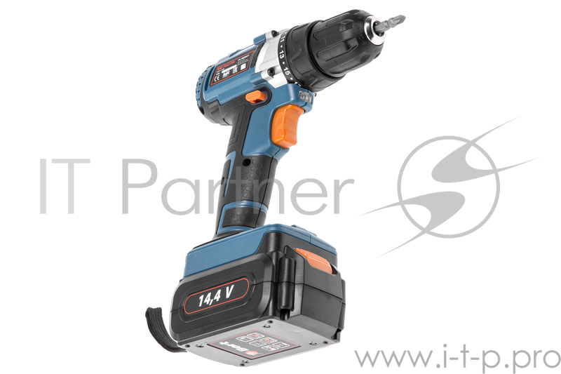 Дрель-шуруповерт безударная BORT BAB-14UX2-FDK (Напряжение 14,4 В, энергоемкость 1,3 Ач, Скорость холостого хода 0-350-1300 об/мин, крутящий момент 30 Нм, акк. батарея 2шт, зарядка 0-1 ч, кейс, вес 1,5 кг. Подсветка рабочей зоны,индикатор зарядки,рев