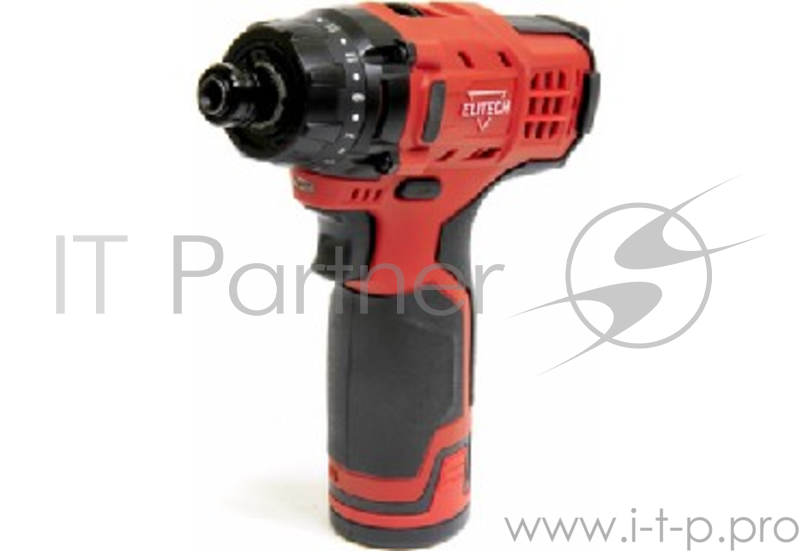 Шуруповерт ELITECH ША 10.8ЛК2 (1.5Ач) Шуруповерт(Аккумуляторный шуруповерт,550Вт,10.8В,23Нм,1.5 Li-Ion Ач,число оборотов х.х., мин-1: 0-350/1300 об/мин,число ступеней крутящего момента: 19+1,кол-во скоростей: 2, М6-М12. Вес, кг: 0.97.)