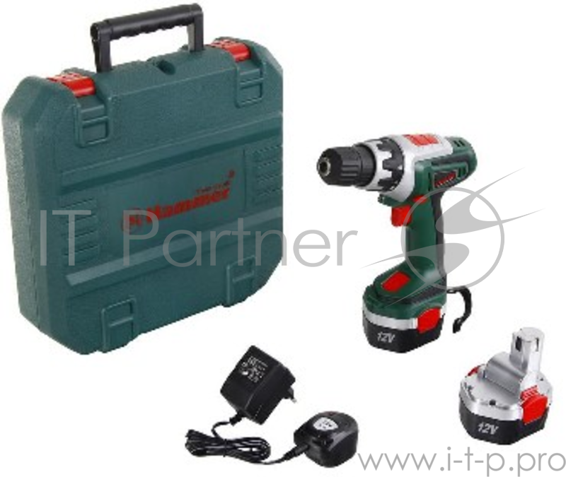 Дрель Hammer Flex ACD142 34839 {Аккум. 14.0В 2x1.2Ач 10мм 0-400/0-1200об/мин 18Нм в кейсе}