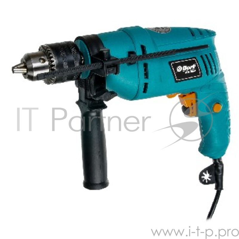 Дрель BORT BSM-500-P Мощность 500 Вт, скорость холостого хода 0-3000 об/мин, патрон ключ 13 мм, сверление отверстий в дереве/бетоне/металле 25/13/10 мм, реверс, режим «сверление с ударом», масса 1,70 кг.