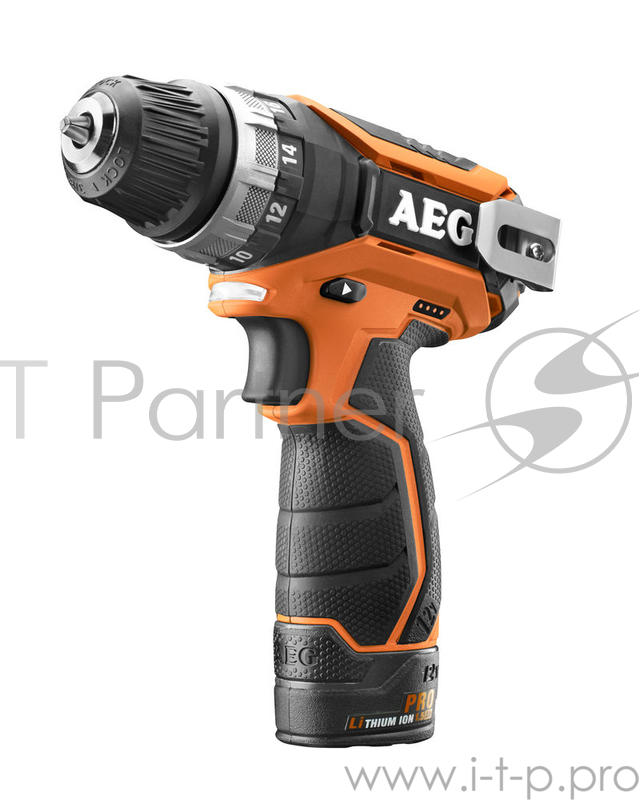 Дрель аккумуляторная AEG 451418(BSB12C2LI-X02B) 12В. 2х2.0(4.0)АчProLi-ion. БЗП-10мм. 0-1500м.32Н