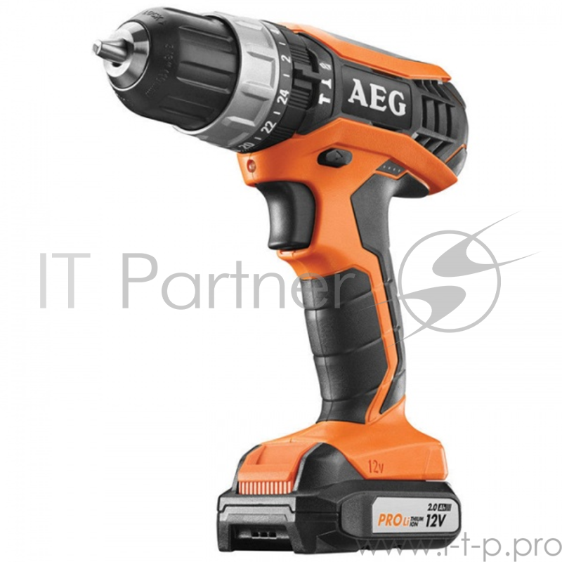 Дрель аккумуляторная AEG 451531(BSB 12G3 Li-202C) 12В. 2х2АчProLi-ion. БЗП-10мм. 0-1500обм. 32Нм