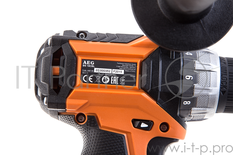 Дрель аккумуляторная AEG 448768(BS 18CBL LI-202С) 18В 2х2АчProLi-ion БЗП13мм 0-550/2100об/м 60Нм