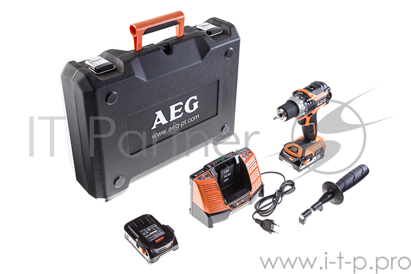 Дрель аккумуляторная AEG 448768(BS 18CBL LI-202С) 18В 2х2АчProLi-ion БЗП13мм 0-550/2100об/м 60Нм