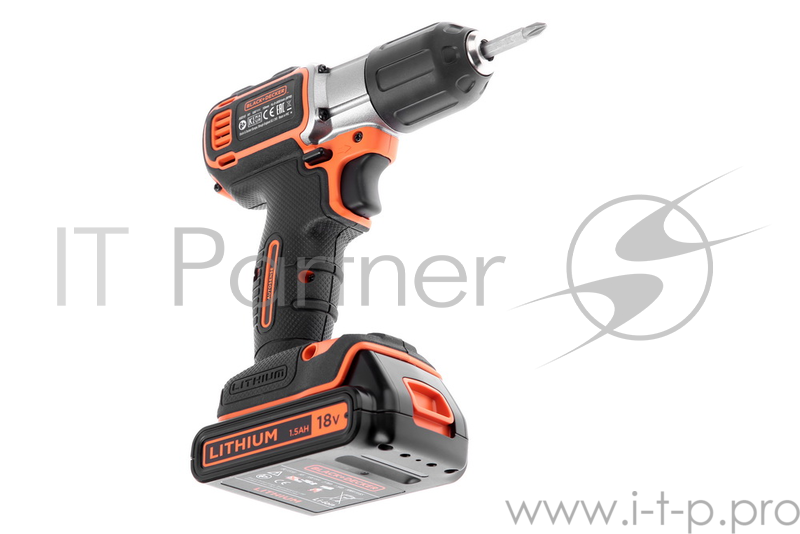 Дрель-шуруповерт BLACK & DECKER ASD18KB-QW Autosence 18В 0-650об/мин 39Нм 2акк LiIon ЗУ 1ч чемодан