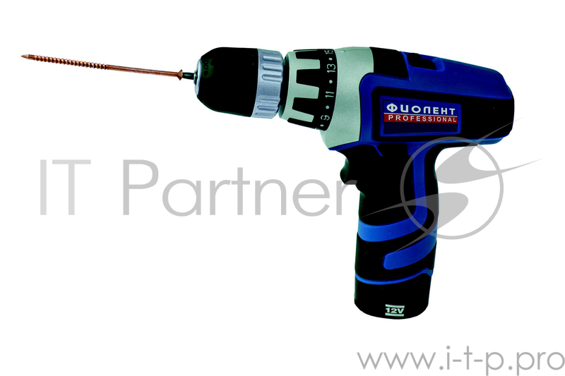 Акк.дрель ФИОЛЕНТ ДША-1-10-РЭ4-12 li-ion 12.0B 2x1.5Ач LiION 0-400/0-1200об/мин, зар.1ч, в кейсе