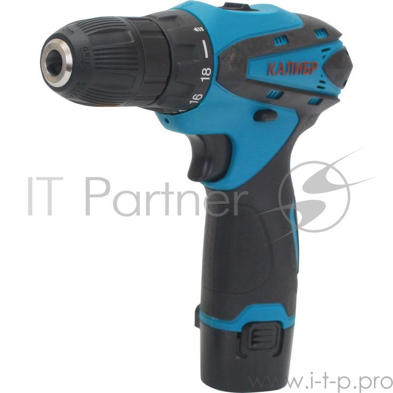 Акк. дрель КАЛИБР ДА-12-2+ Li-Ion 2 акк. Li-Ion/12В/1.3Ач. 2 скорости. кейс