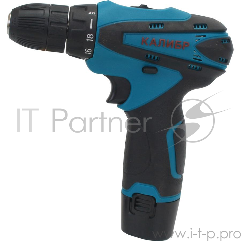 Акк. дрель КАЛИБР ДА-12-2+ Li-Ion 2 акк. Li-Ion/12В/1.3Ач. 2 скорости. кейс