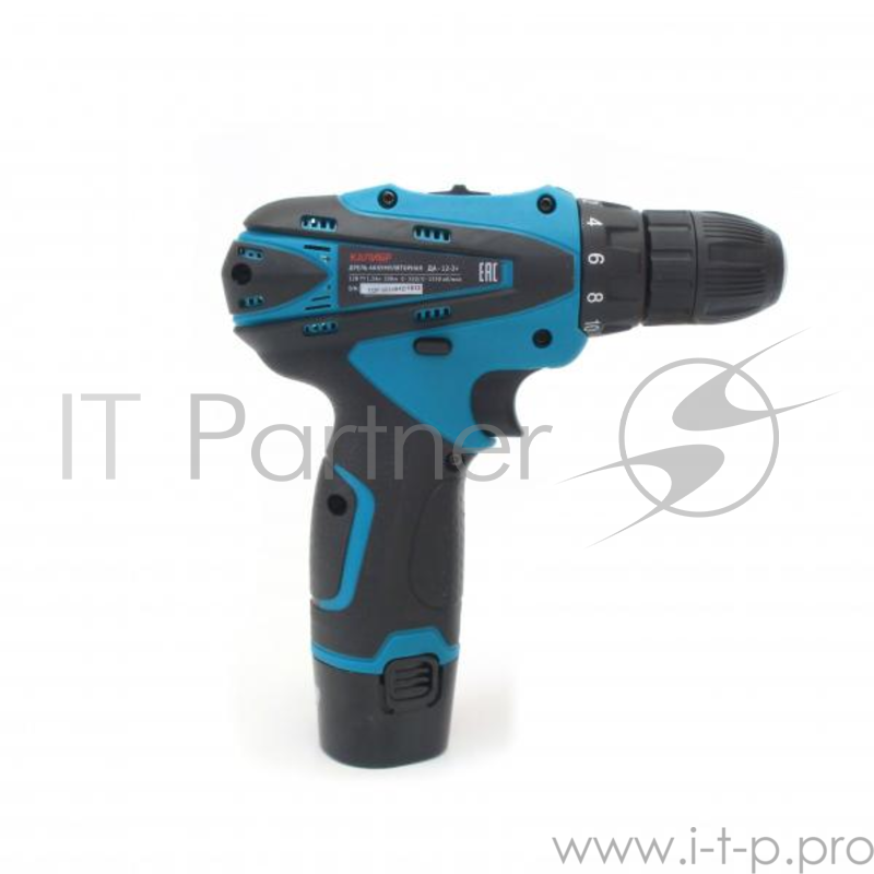 Акк. дрель КАЛИБР ДА-12-2+ Li-Ion 2 акк. Li-Ion/12В/1.3Ач. 2 скорости. кейс