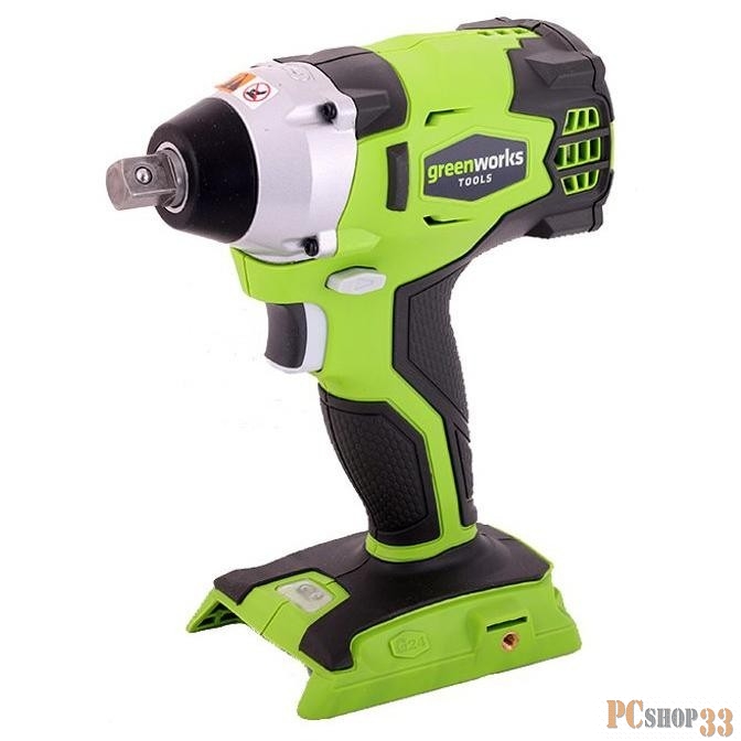Гайковерт GREENWORKS 3801507 24В 327Нм 1/2'' 4000уд/мин LED подсветка б/щеточный (БЕЗ АККУМ и ЗУ)