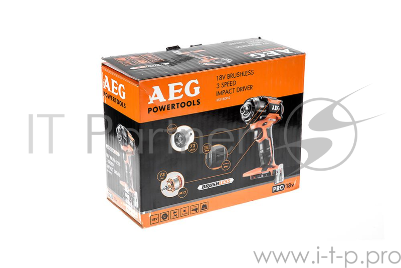 Шуруповерт AEG BSS18OP-0 451631 18В Li-ION 0-1000/1800/2400 22/54/73Нм 1.4кг импульс.БЕЗ АКК.и ЗУ