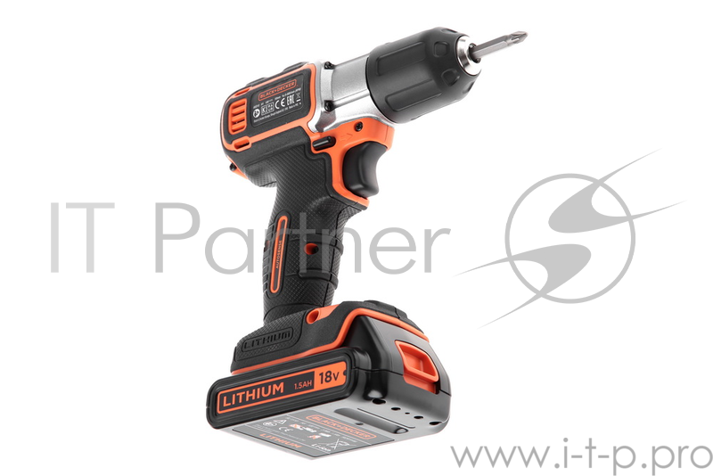 Дрель-шуруповерт BLACK & DECKER ASD18K-QW Autosence 18В 0-650об/мин 39Нм 1акк LiIon ЗУ 1ч чемодан