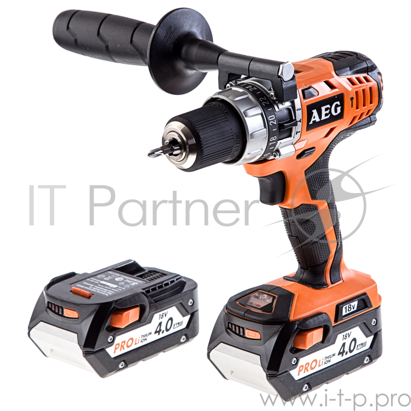Аккум.дрель уд. AEG BSB 18C Li-402C 18В 2x4.0Ач LiION 13мм 0-450/0-1650об/мин 51Нм в кейсе