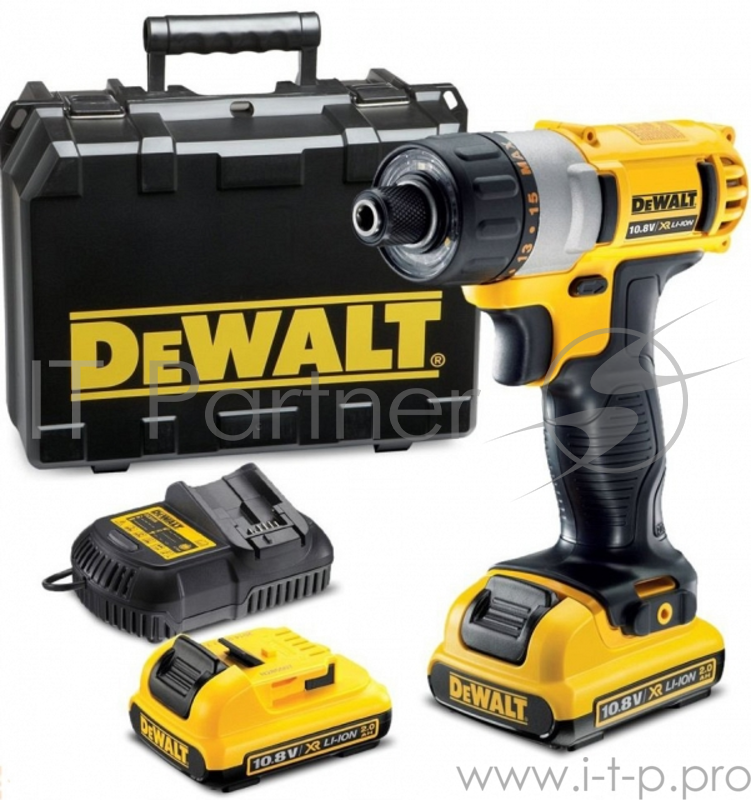 Шуруповерт аккумуляторный DEWALT DCF 610 D2 10.8В 2х2Ач LiIon 0-1050об/мин 6гр. 1/4'' 0.96кг