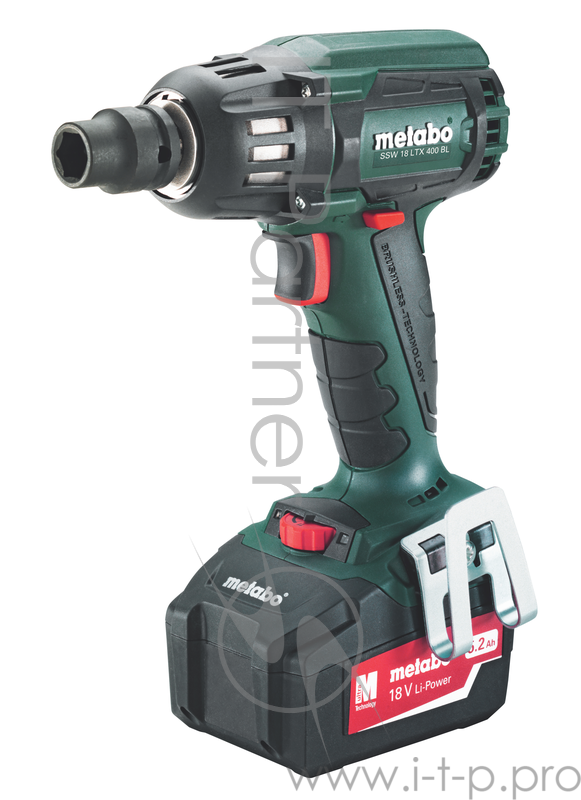 Гайковерт акк.METABO SSW 18 LTX 400 BL (602205650) 18В LiION 2х5.2Ач 0-2150об/мин 4250уд/мин