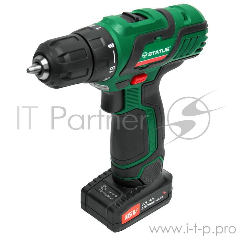 Дрель-шуруповерт STATUS CT16-2Li 14.4v (пиковое 16v) 1.5Ач 0-400/0-1400об/мин 32нм