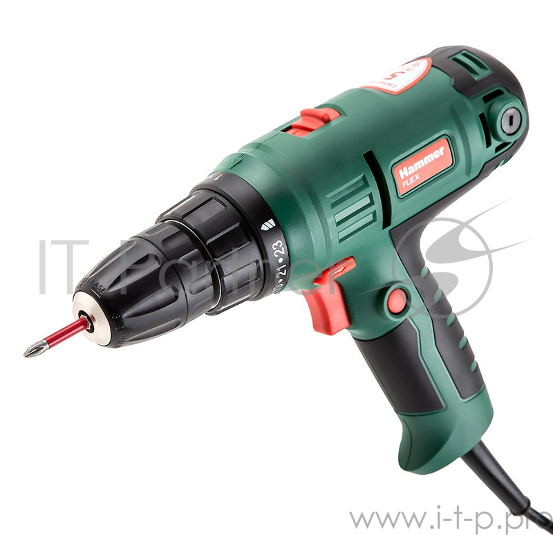 Дрель-шуруповерт Hammer Flex DRL420А 300Вт 10мм 0-400/0-1450 об/мин реверс 29Нм