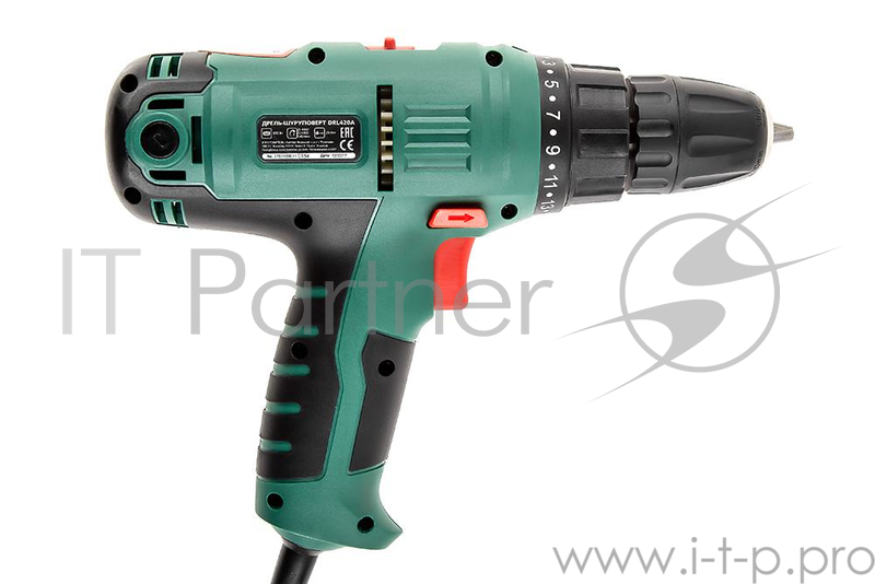 Дрель-шуруповерт Hammer Flex DRL420А 300Вт 10мм 0-400/0-1450 об/мин реверс 29Нм