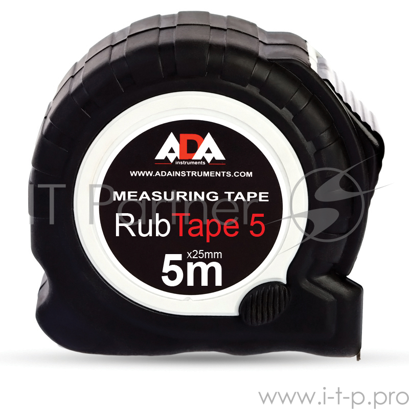Рулетка ADA RubTape 5 сталь, с двумя стопами, 5 м