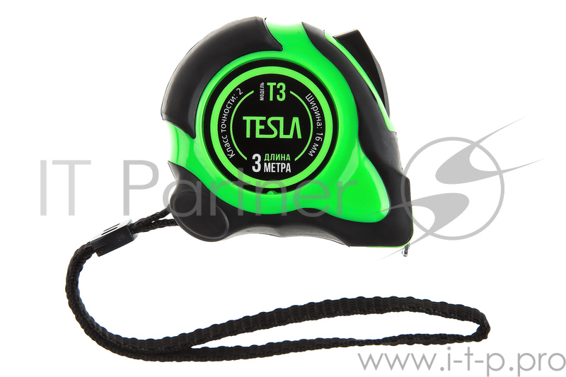 Рулетка Tesla T-3 3м/16мм, нейлоновое покрытие, магнит