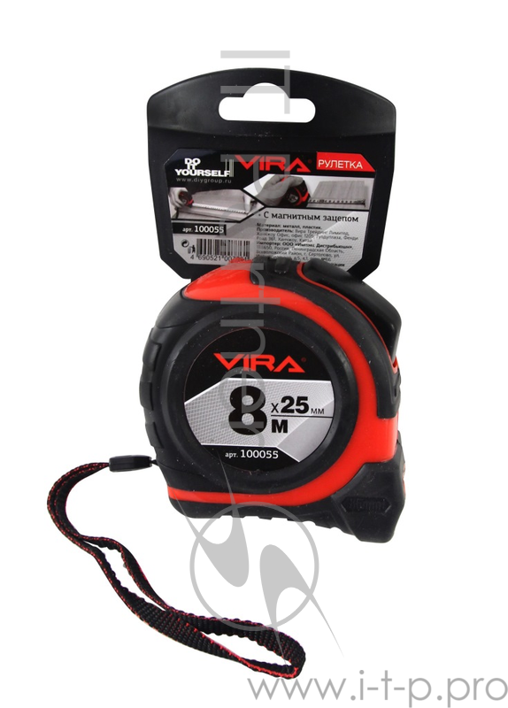 Рулетка VIRA 100055 8мх25мм c магнитным зацепом