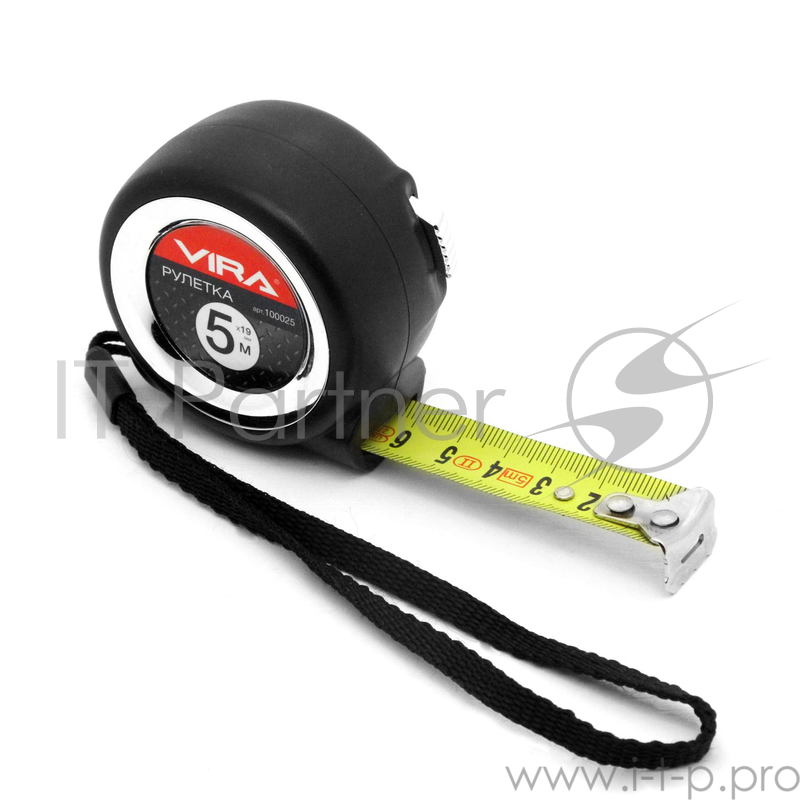 Рулетка VIRA 100025 5мх19мм с нейлоновым покрытием и двойным зацепом
