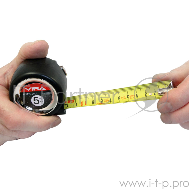 Рулетка VIRA 100026 5мх25мм с нейлоновым покрытием и двойным зацепом