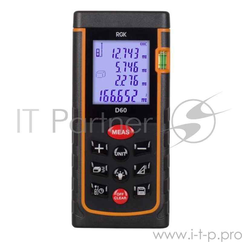 Лазерная рулетка RGK D60 дальность 60м точность ±1.5мм