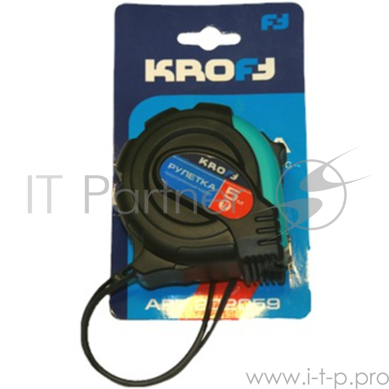 Рулетка KROFT 202059 5м*19мм, прорезиненный корпус