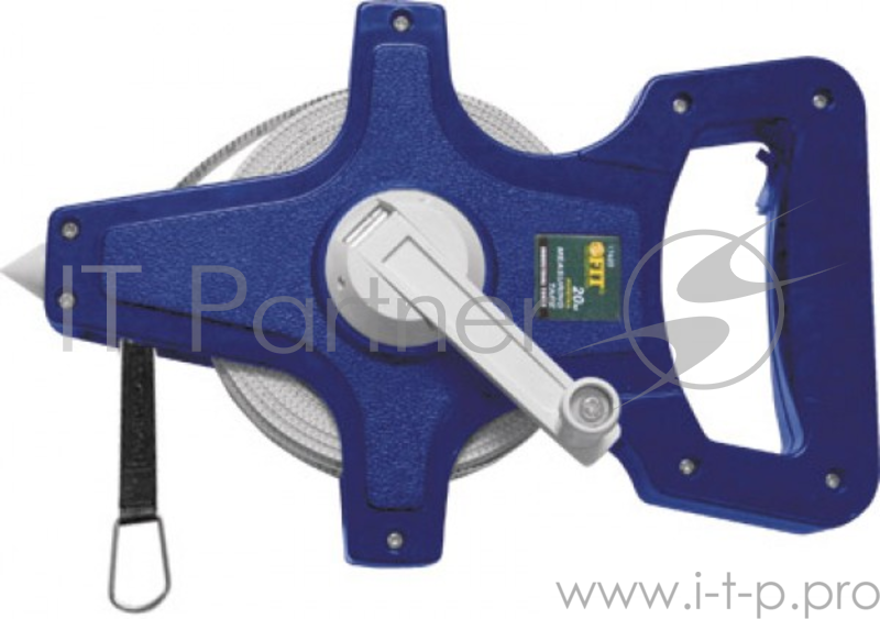 Рулетка FIT 17630 30м, со штыком, фибергласовая лента, пластик.корпус