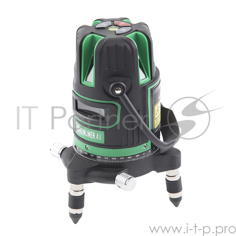 Уровень INSTRUMAX GREENLINER 4V 3хАА 5линии 1отвес 30м сумка-чехол
