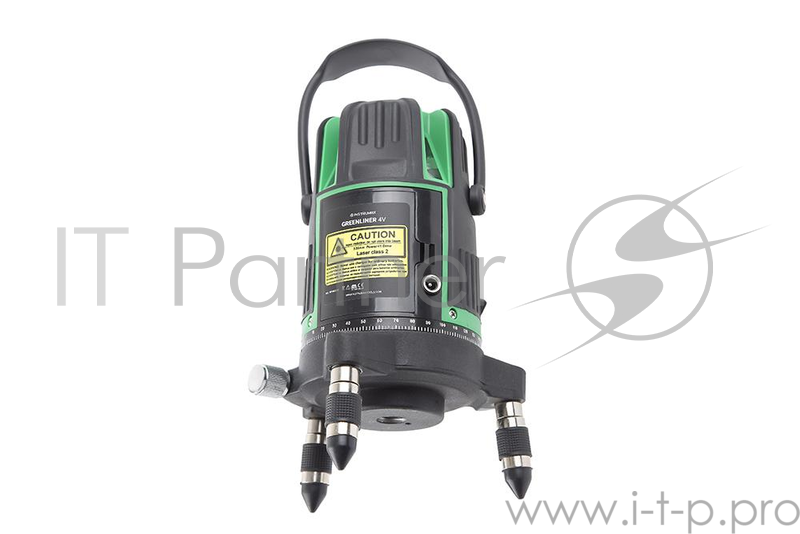 Уровень INSTRUMAX GREENLINER 4V 3хАА 5линии 1отвес 30м сумка-чехол