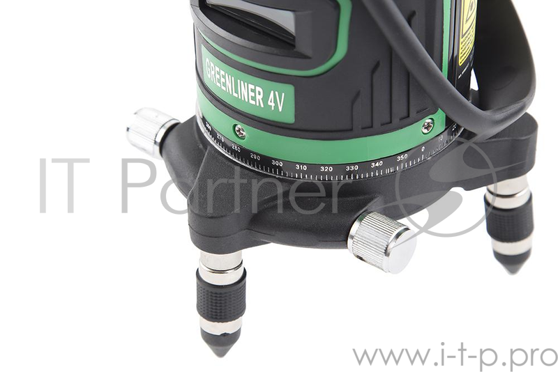 Уровень INSTRUMAX GREENLINER 4V 3хАА 5линии 1отвес 30м сумка-чехол