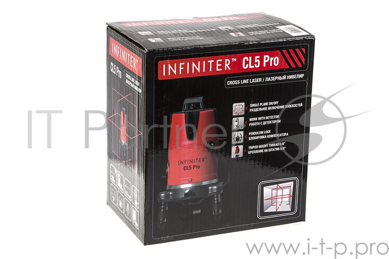 Лазерный нивелир INFINITER CL5 pro 20м ± 0,3 мм/м. аккум.Li-ion заряд. устр-во 5/8