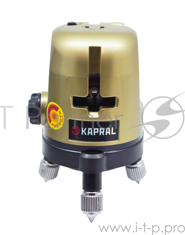 Лазерный нивелир KAPRAL START линейный крест/3 линии ±3 мм/10 м/ 30м +магнит штатив очки