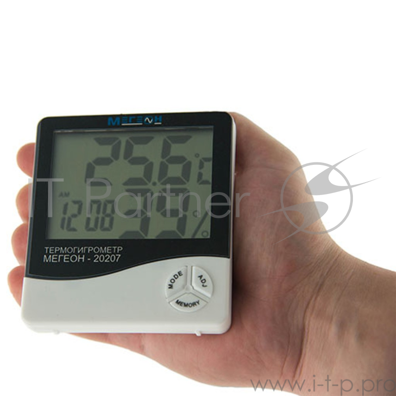 Термогигрометр настольный МЕГЕОН 20207 диапазон (–50 +70 )°С погрешность ±1.0°С