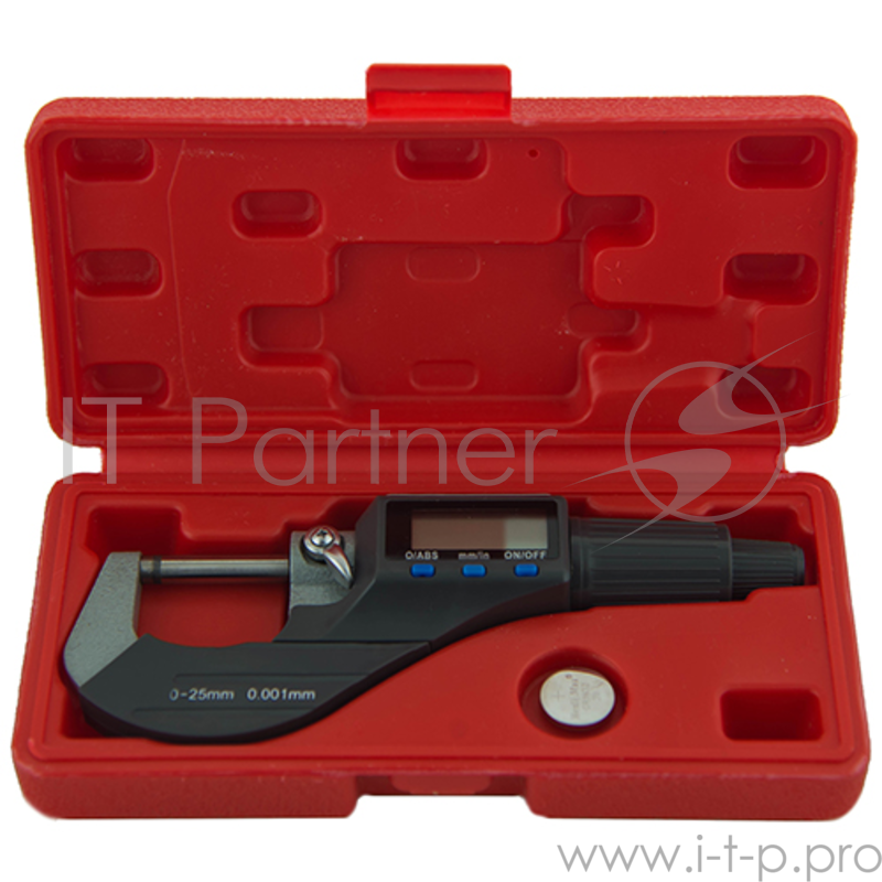 Микрометр цифровой МЕГЕОН 80800 Погрешность 0.002 мм Диапазон измерения 0-25 мм