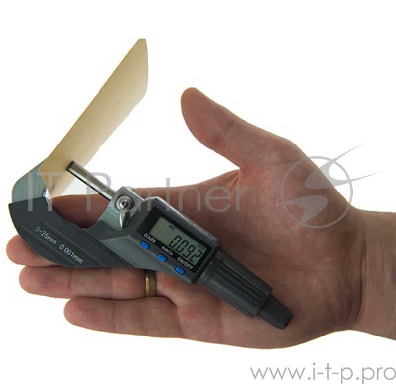 Микрометр цифровой МЕГЕОН 80800 Погрешность 0.002 мм Диапазон измерения 0-25 мм