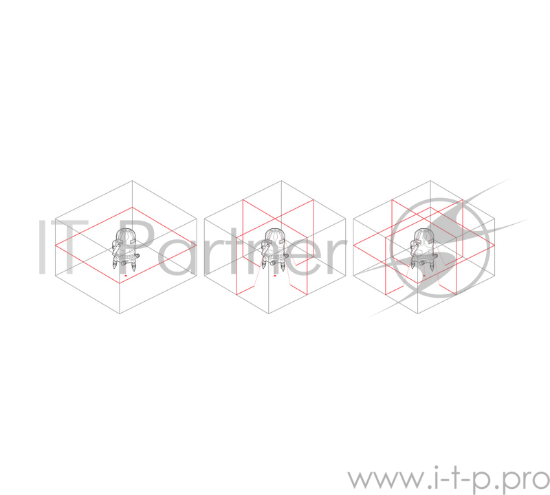 Лазерный нивелир RGK UL-44W дальность 20м точность 0.1мм/м