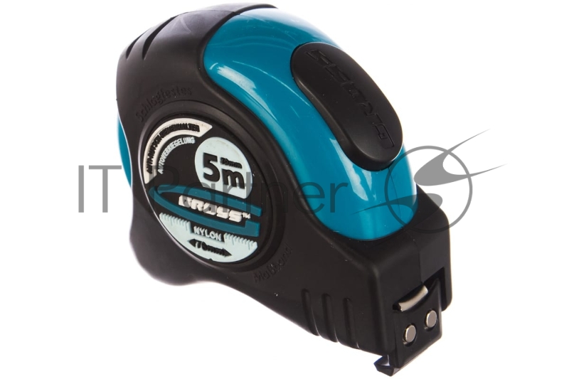 Рулетка GROSS 31112 ''schlagfest'' 5м x 19мм магн. обрез зацеп двухст. шкала нейлон покр. автомати