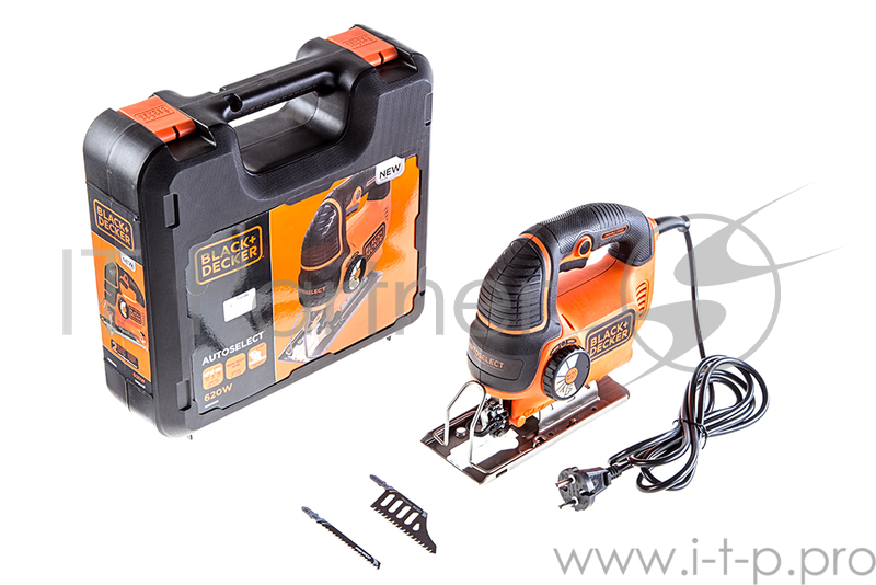 Лобзик BLACK & DECKER KS901SEK-XK 620Вт маятниковое движение быстрый зажим пилки глубина 90мм кейс