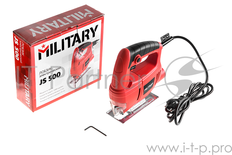Лобзик MILITARY JS500 500Вт 0-3000ход/мин 55мм-сталь 5мм