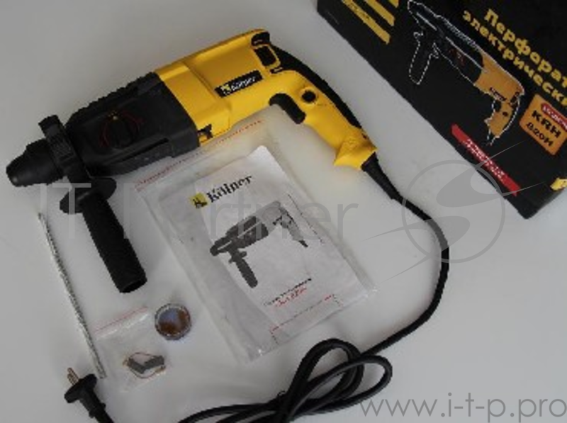 Перфоратор KOLNER KRH 820H (820 Вт, SDS+, 2,5Дж,1150 об/мин, 3 режима, макс.диам.сверл(бетон) 26мм, ПВХ кабель 2м.)