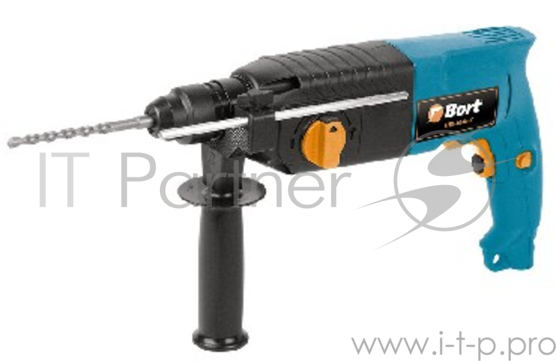 перфоратор BORT BHD-800N-K Потребляемая мощность 800 Вт, Диаметр сверления: дерево 30 мм, Тип патрона SDS+, Диаметр сверления: металл 13 мм, Вес изделияг 2,85 кг, реверс, Энергия удара 3 Дж, плавный пуск, Тип расположения двигателя Горизонтальный, по