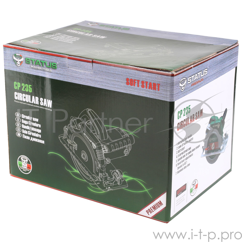 Пила циркулярная STATUS CP235 2000Вт диск 235х30мм глубина 85мм. 4200об/мин