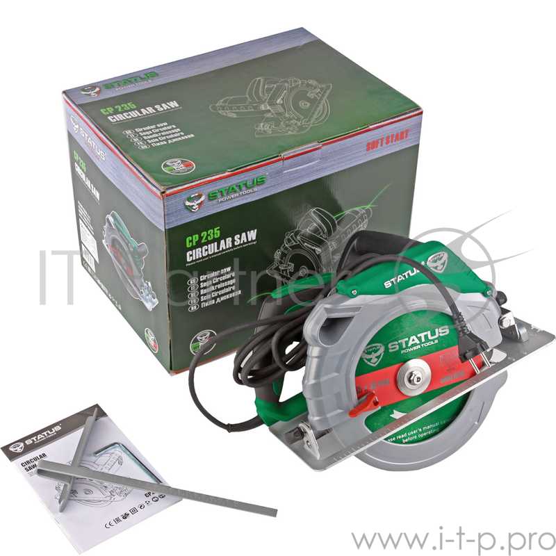 Пила циркулярная STATUS CP235 2000Вт диск 235х30мм глубина 85мм. 4200об/мин